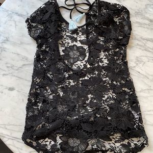 Lace beach coverup